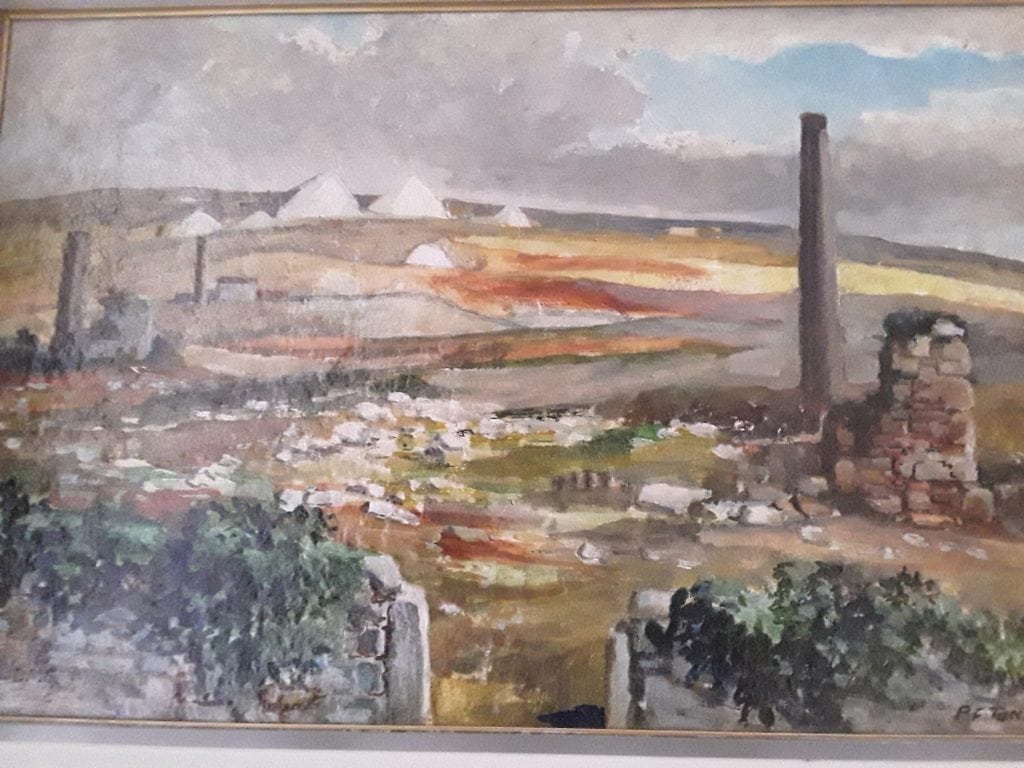 Cornish tin mine ruins and China  claytips from Bodmin Moor