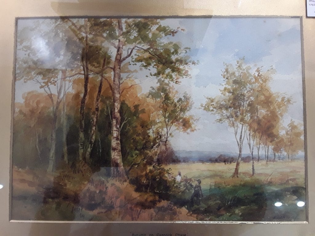 Autumn on Cannock Chase watercolour